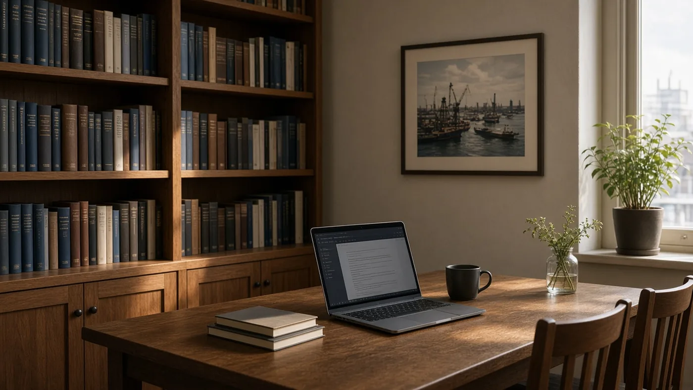 Kennisbanktafel in Rotterdam met Duitse handelsboeken voor USt-IdNr en Handelsregistertaal